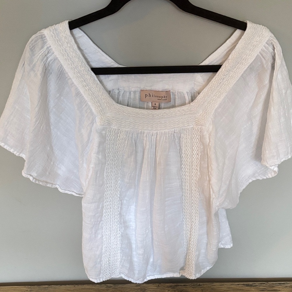 Philosophy Women's Flowy White Blouse